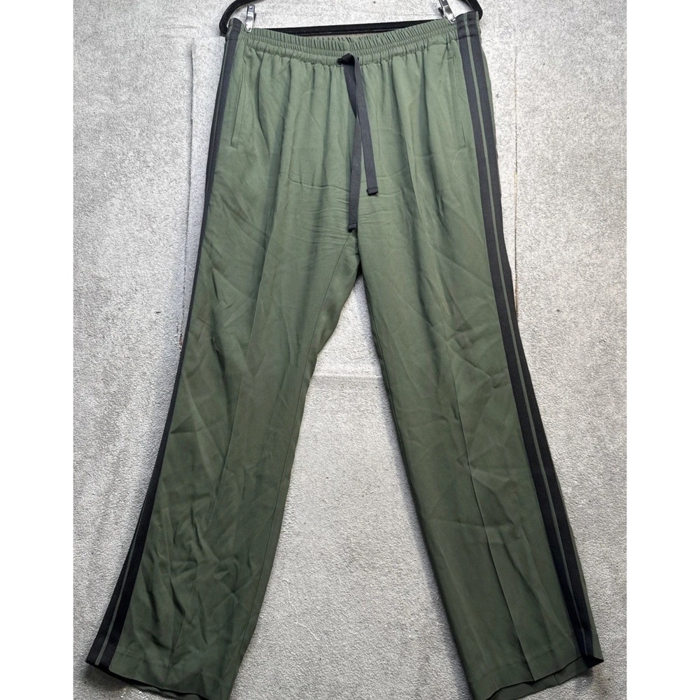 Zadig‎ & Voltaire Men's Olive Green Black Stripe Drawstring Pants Size 42